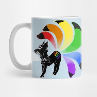 Prism Kitsune (solid black fill) Mug